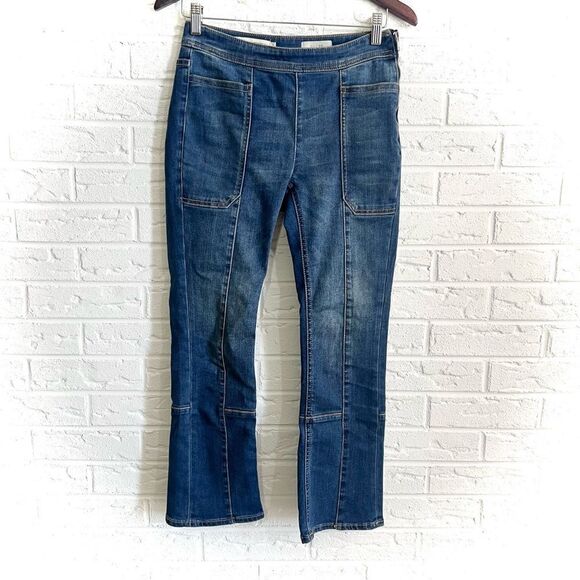 Anthropologie Pilcro & The Letterpress Hi-Rise Cropped Bootcut Utility Jeans 25 - Picture 3 of 10